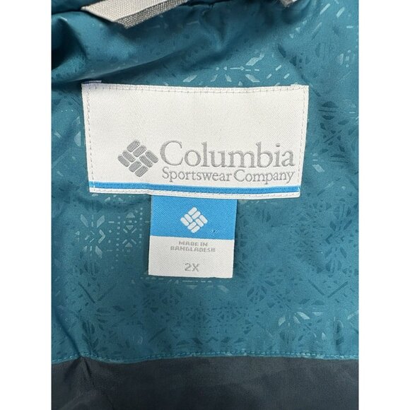 *New Columbia Gotcha Groovin Jacket Coat Womens Plus 2X Teal Outdoor Winter Snow - Picture 11 of 12